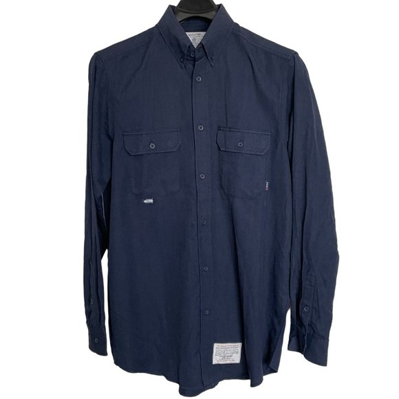 Spentex NGI Flame Resistant - ARC Rating 9.3 ATPV Shirt - Sz LL - Navy Blue - Picture 2 of 10